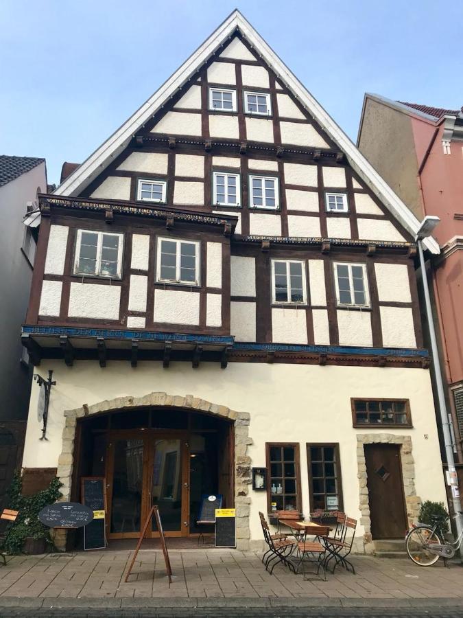 Hotel-Pension Markt-Scheune Anno 1652 Vlotho Eksteriør billede